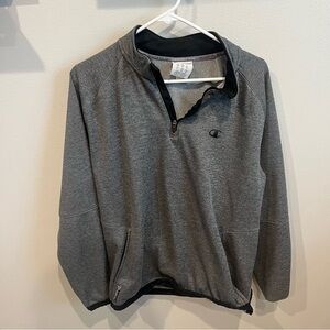 Gray and Black Champion Pull Over Size Large